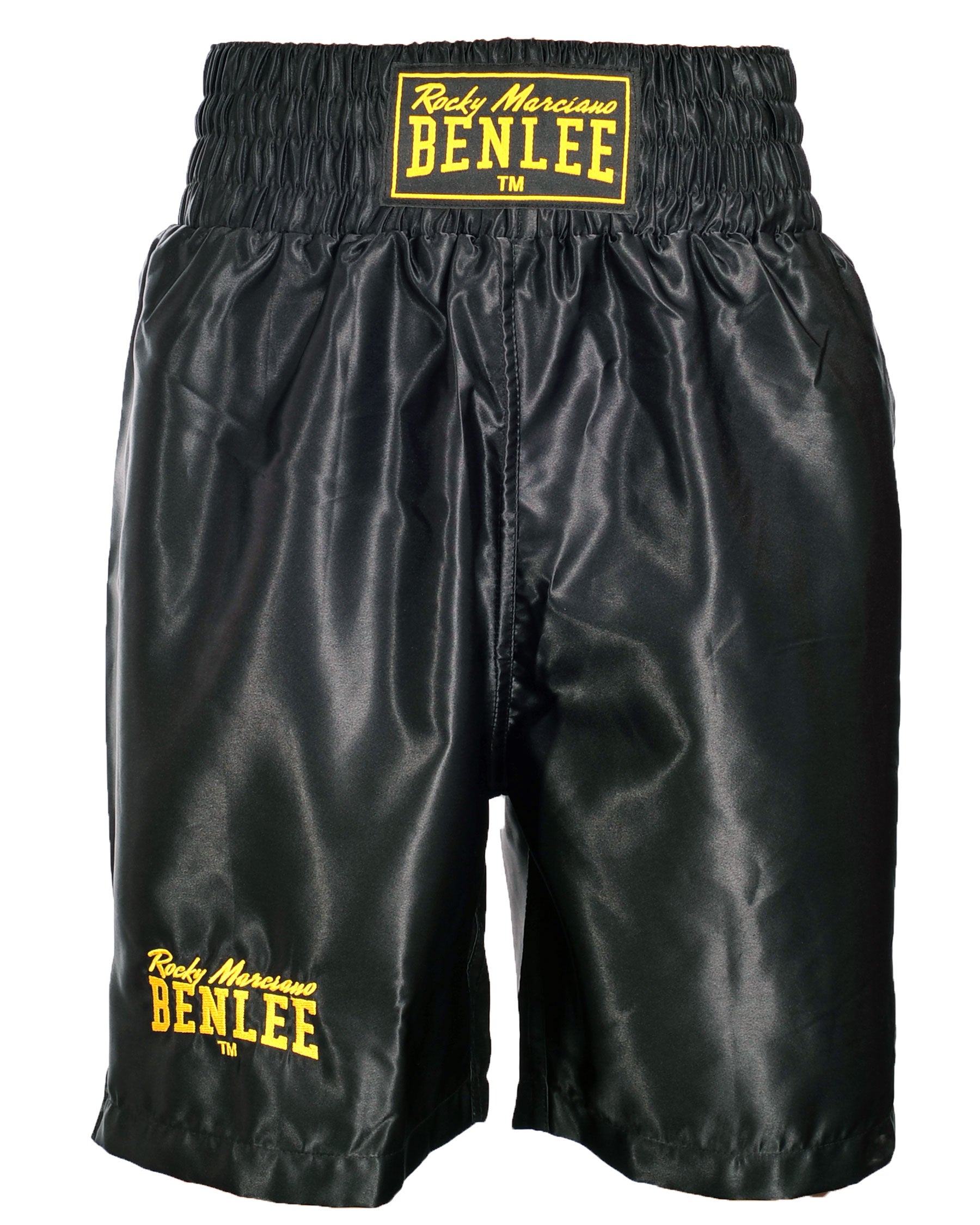 Pantalon de boxe noir BenLee Rocky Marciano avec logo de boxe brodé