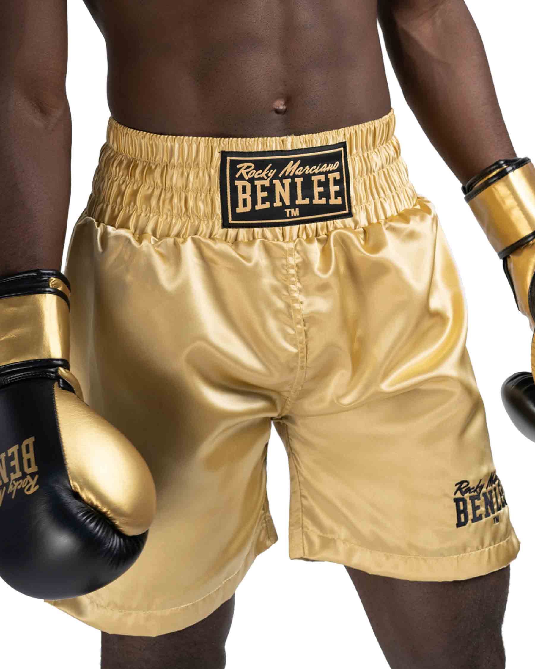 BenLee Rocky Marciano pantalon de boxe noir boxe avant