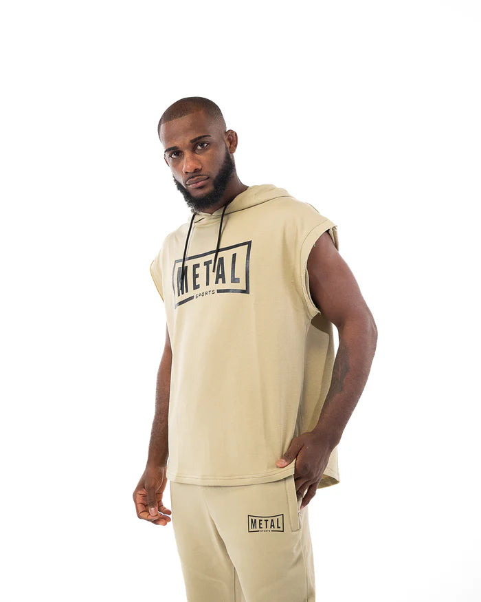 Felpa Smanicata con Cappuccio Metal Boxe – Loose Fit