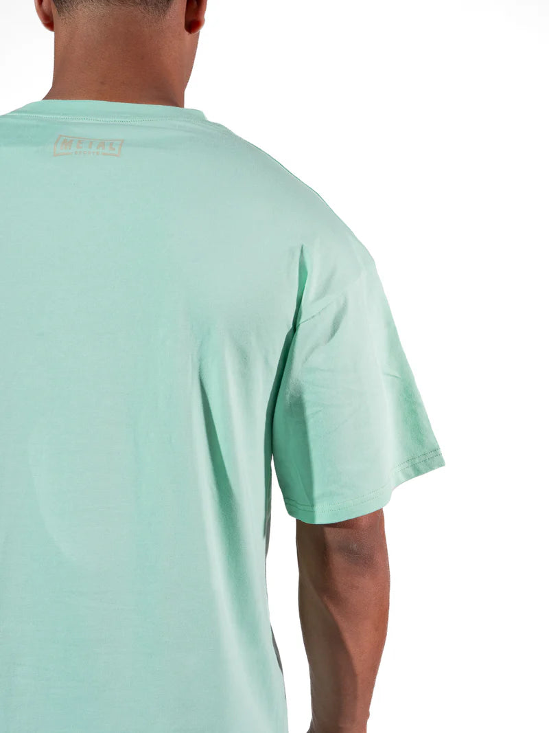 T-Shirt in Cotone Metal Boxe Deep Waters
