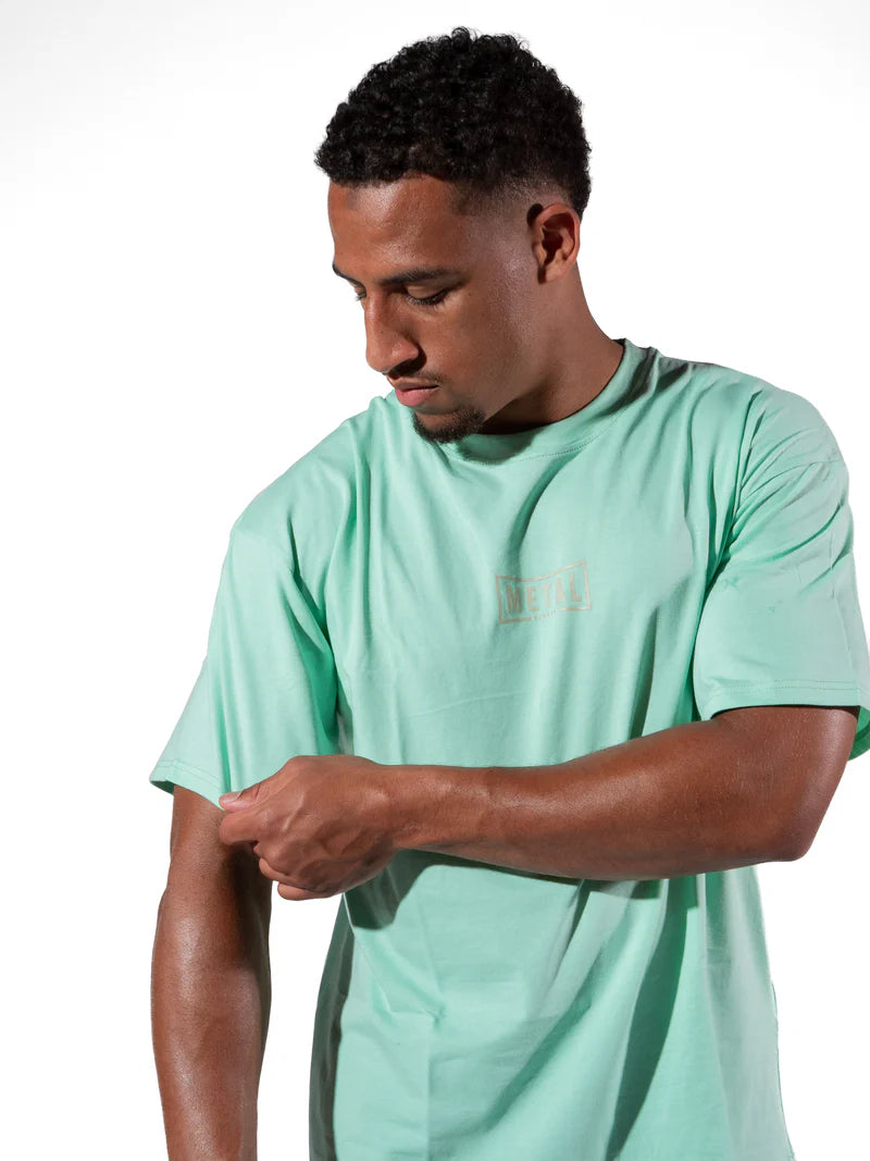 T-Shirt in Cotone Metal Boxe Deep Waters