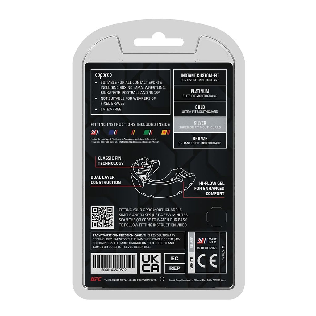 UFC Opro Silver Mouthguard