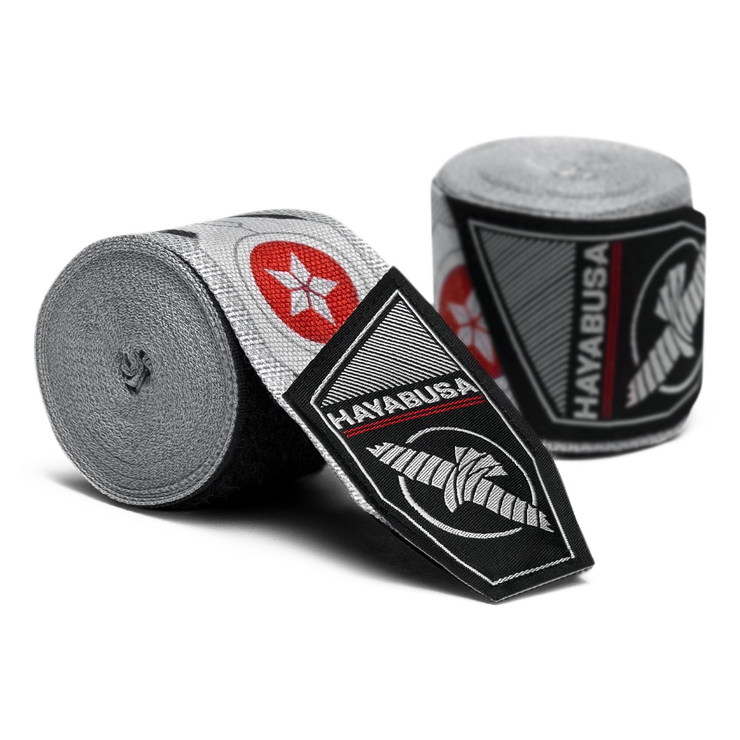 Coppia di bende arrotolate Hayabusa Marvel Hero Elite Captain America Sam Wilson con dettagli ali e scudo