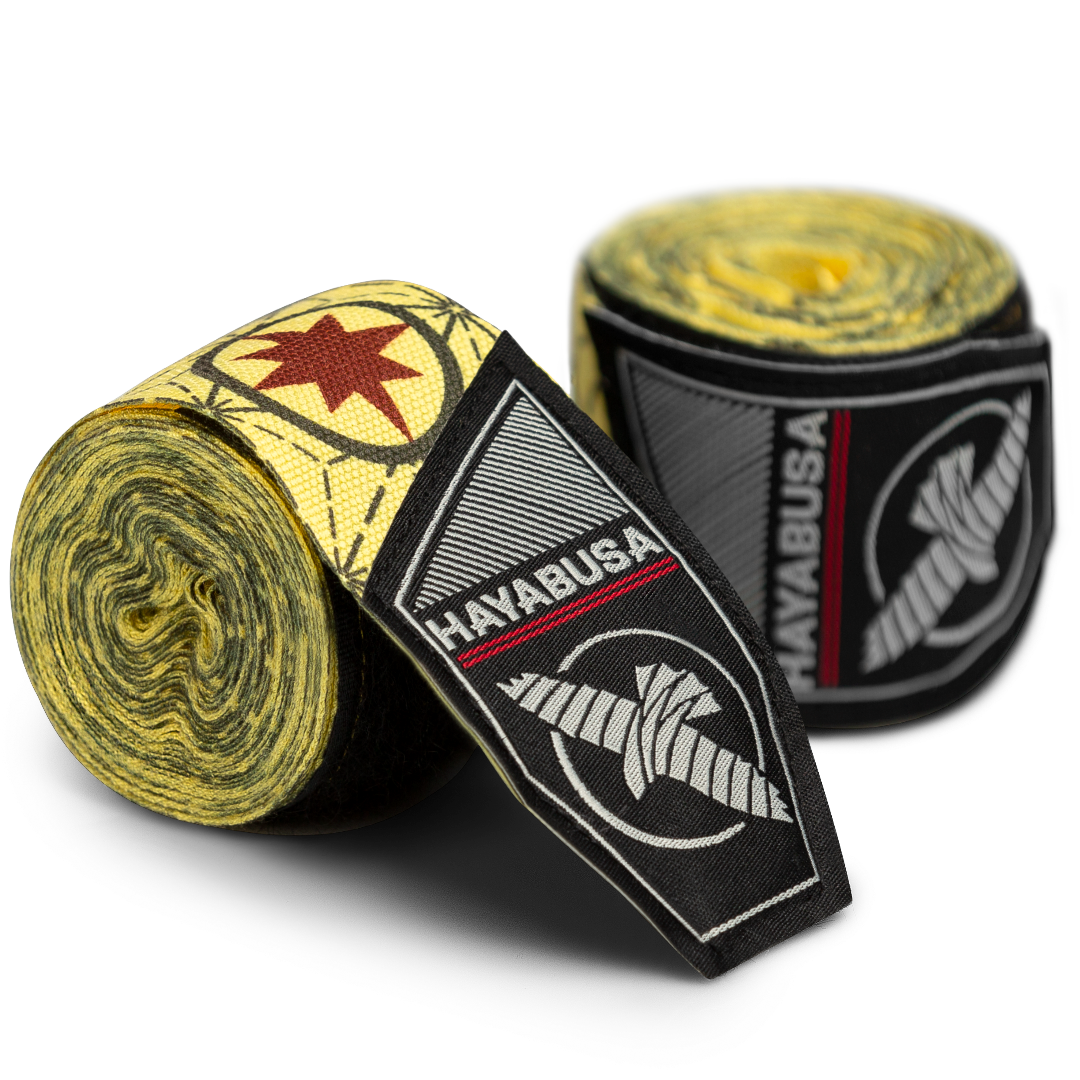 Coppia di bende arrotolate Hayabusa Marvel Hero Elite Captain Marvel con stella Hala