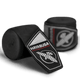 Coppia di bende da boxe nere Hayabusa Perfect Stretch Youth arrotolate per bambini