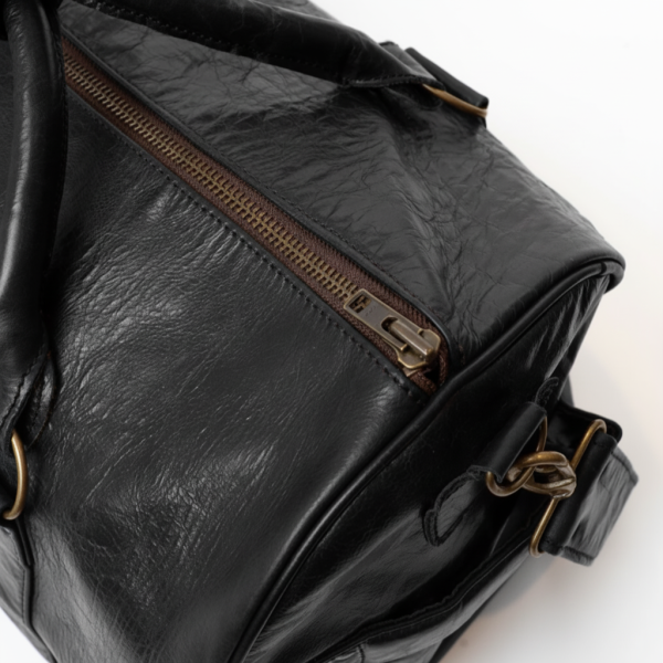 Borsa da allenamento Everlast 1910 in pelle nera posteriore MMA