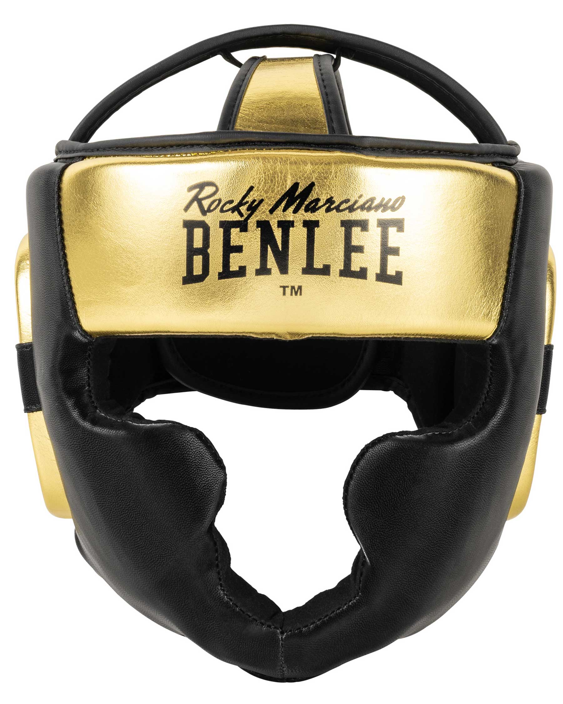 Casca de box BenLee Blance protectie frontala neagra/aurie
