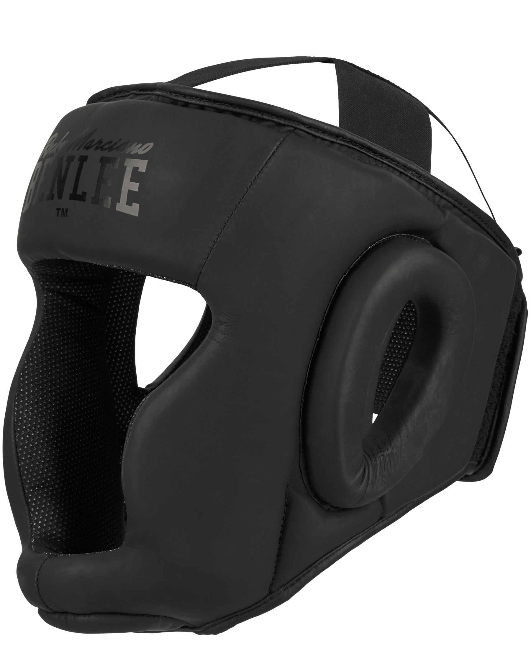 Capacete de boxe BenLee Black Label Caesar preto frontal boxe
