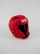 Vista frontale del caschetto Metal Boxe Competition rosso, ideale per ring