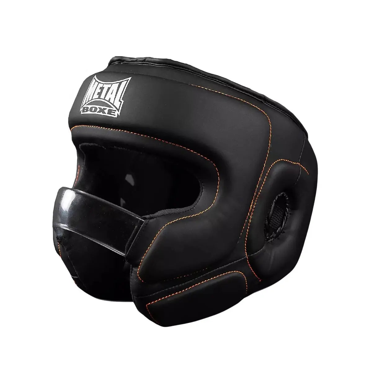 Casco de boxeo de metal - vista frontal