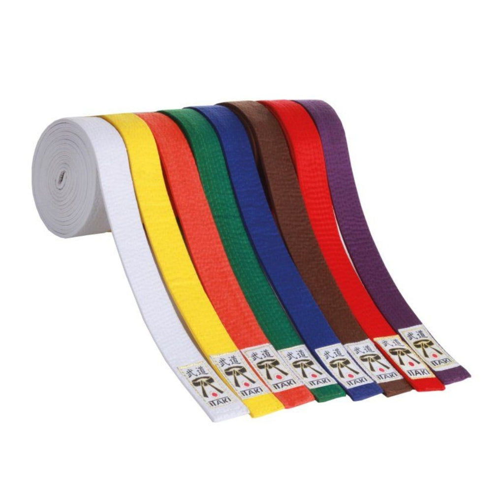 Cintura Per Arti Marziali In Cotone - Per Karate, Judo, Taekwondo, Larghezza 4.4 Cm, Tutti I Colori - Foto 8