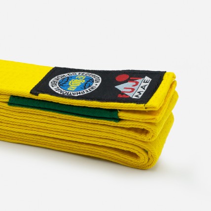 Dwukolorowy pas Taekwondo ITF Fujimae z bawełny