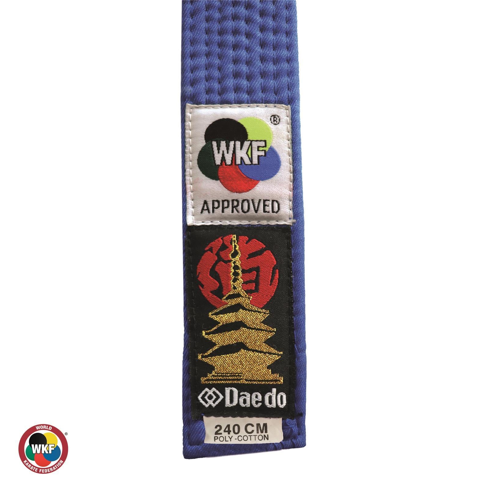 Karate Daedo WKF-Gürtel – Rückansicht
