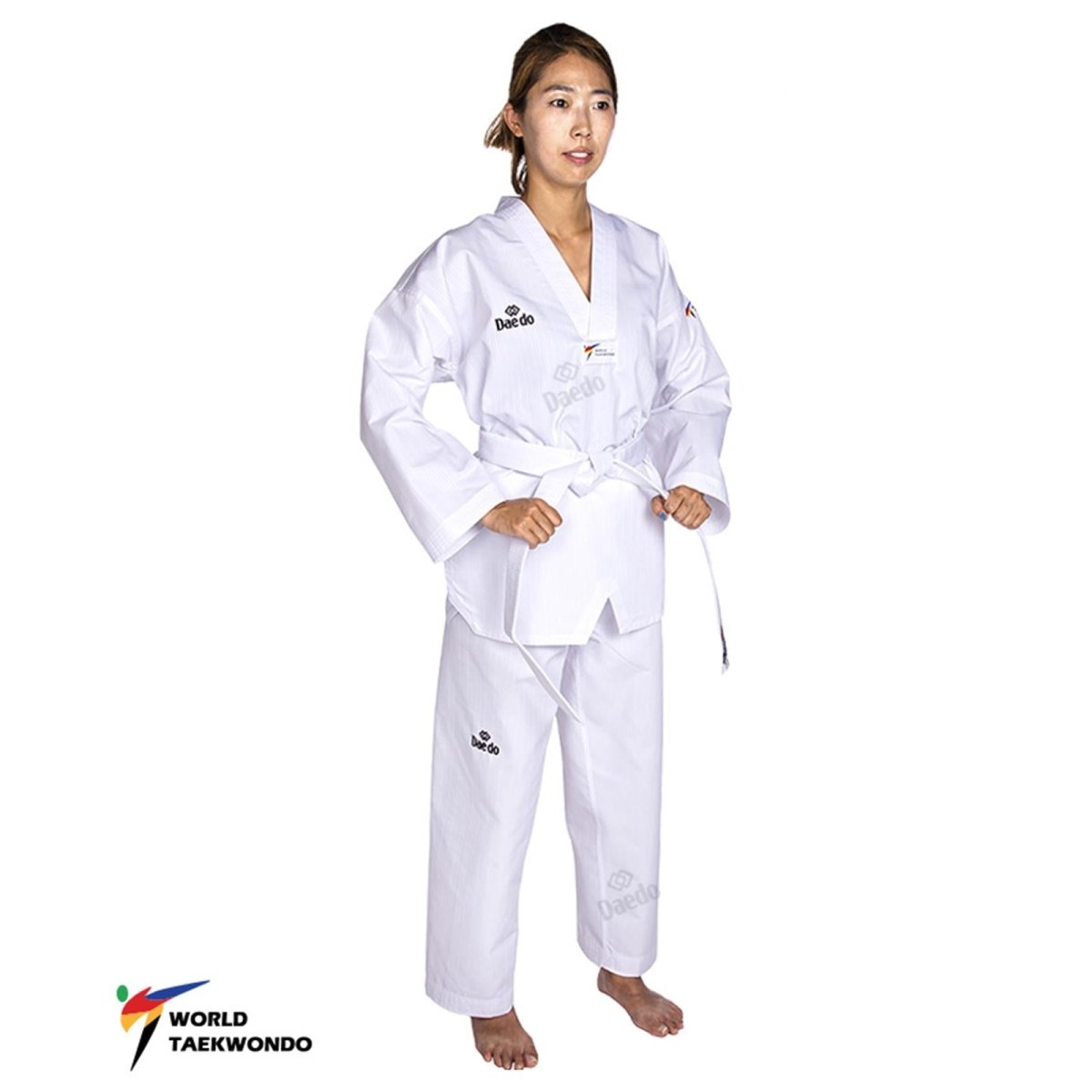 DOBOK Taekwondo WT Daedo Collo Bianco - Fight Club Store