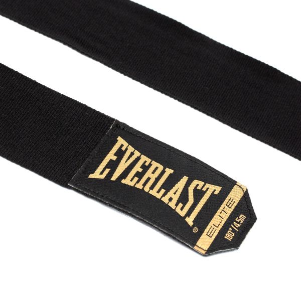 Bandes de mains de kickboxing arrière Everlast Elite noires