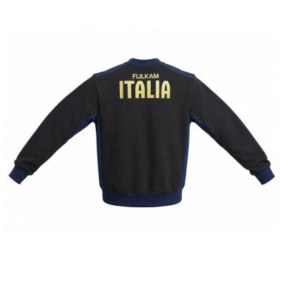 Felpa Girocollo Adidas Fijlkam in Cotone Navy - vista posteriore