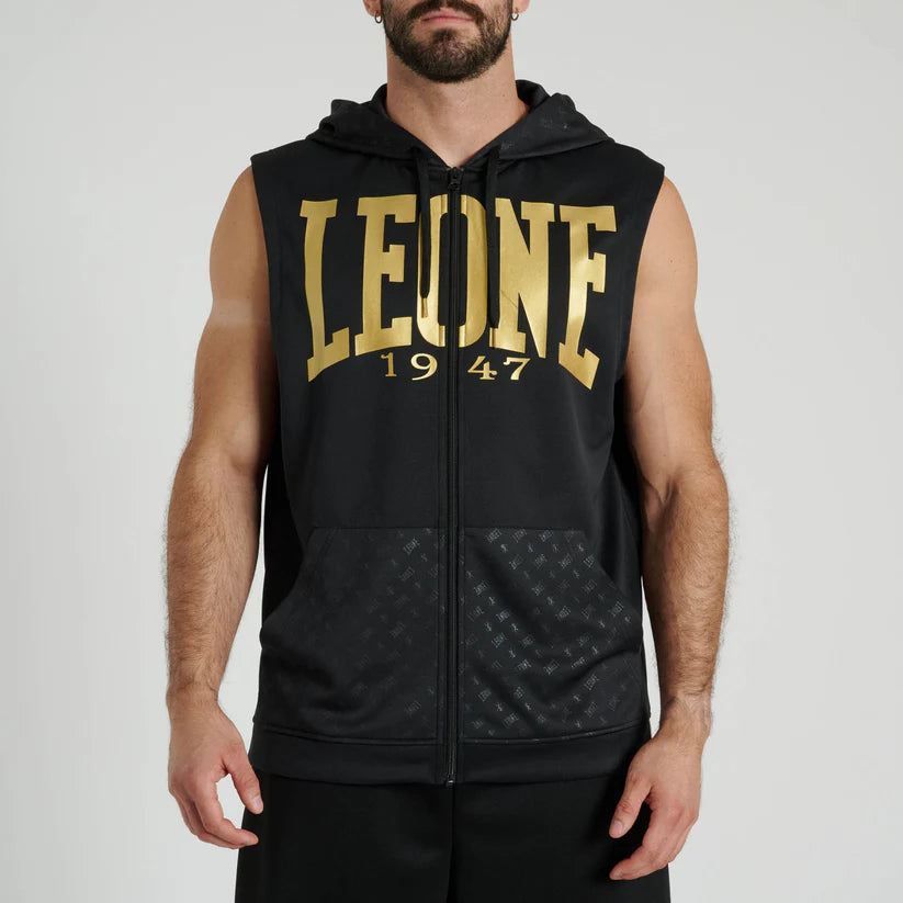 Felpa Leone Smanicata con Zip DNA