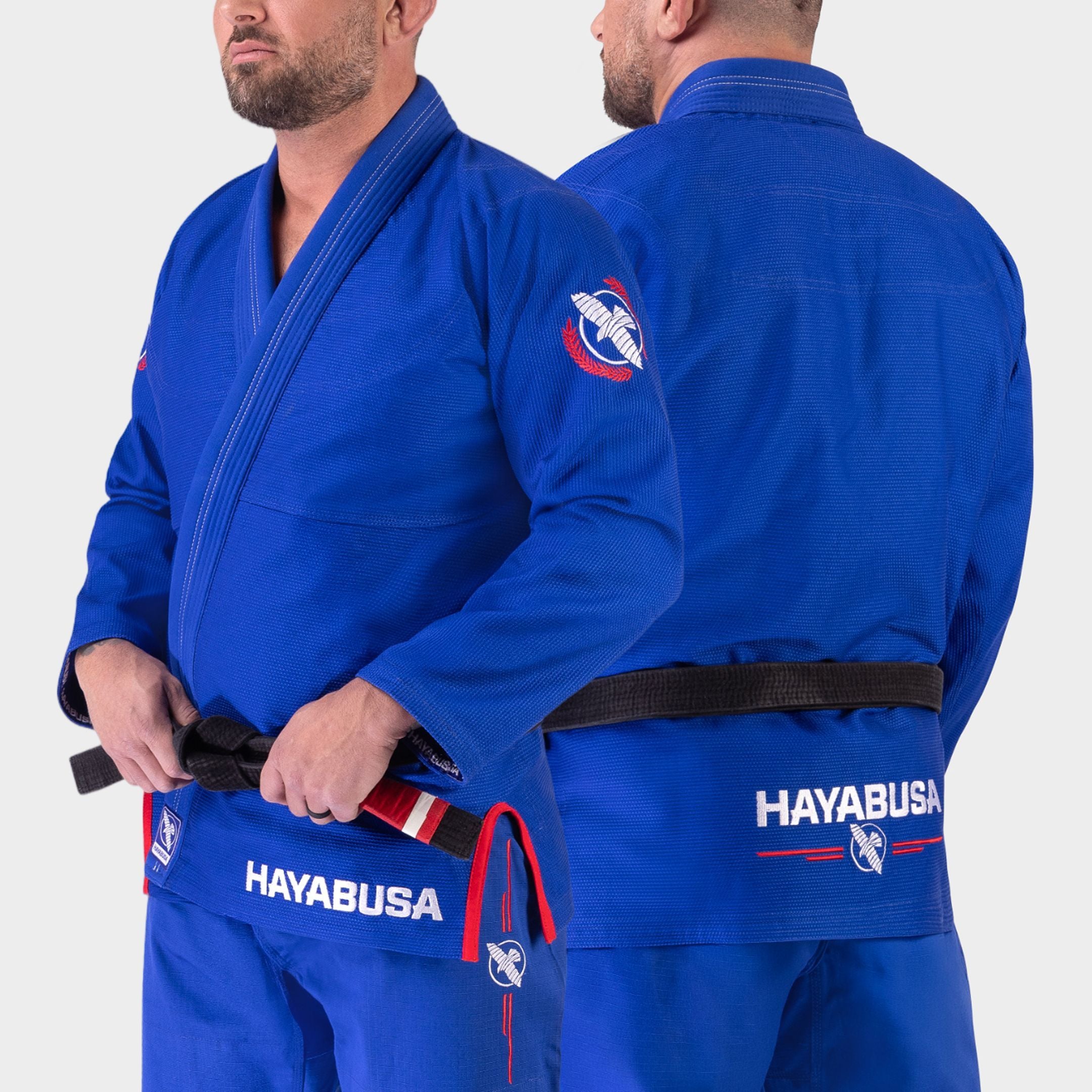 Giacca da BJJ Hayabusa Gi Jacket blu Vista Frontale latreale - Fight Club Store