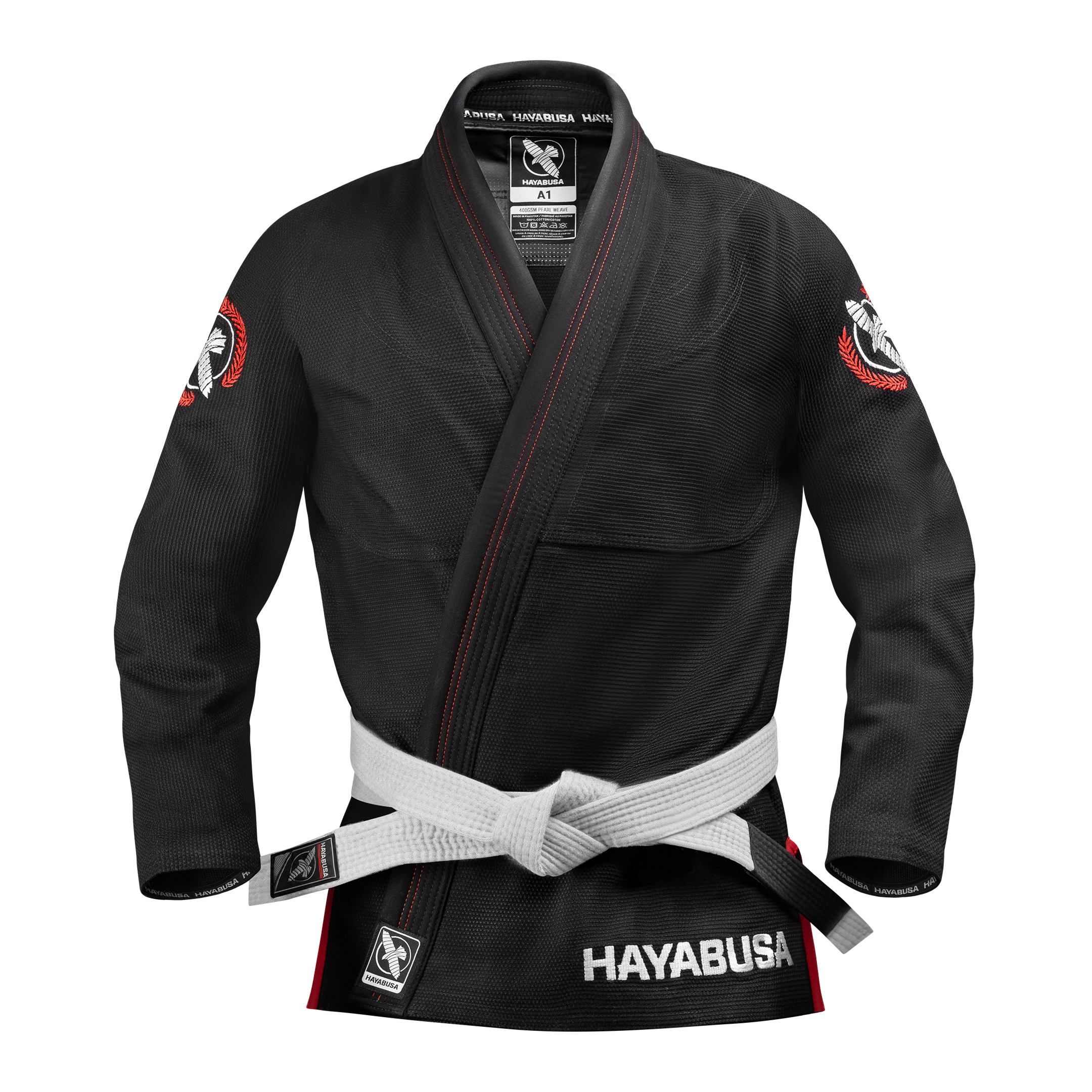 Giacca da BJJ Hayabusa Gi Jacket nera Vista Frontale - Fight Club Store