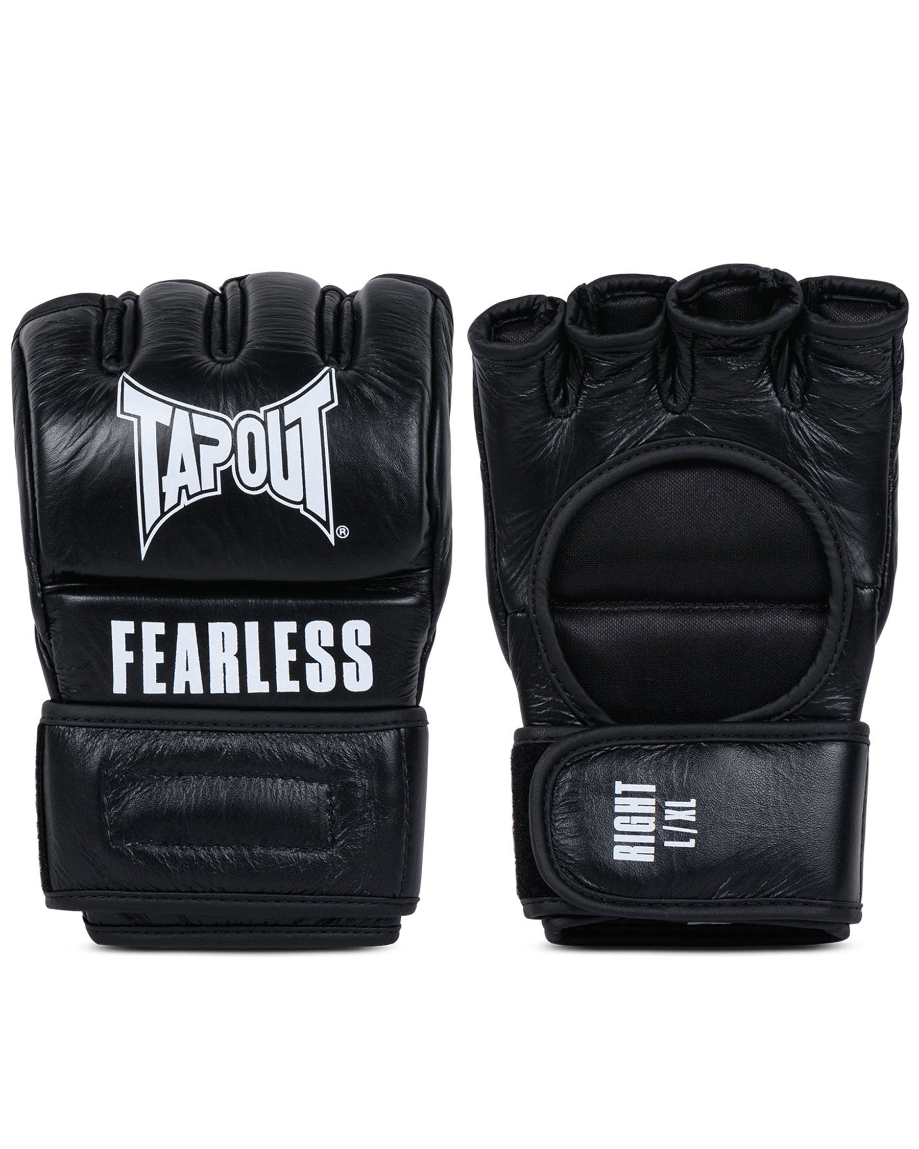 Luvas de luta MMA de couro TapouT Fearless - vista frontal