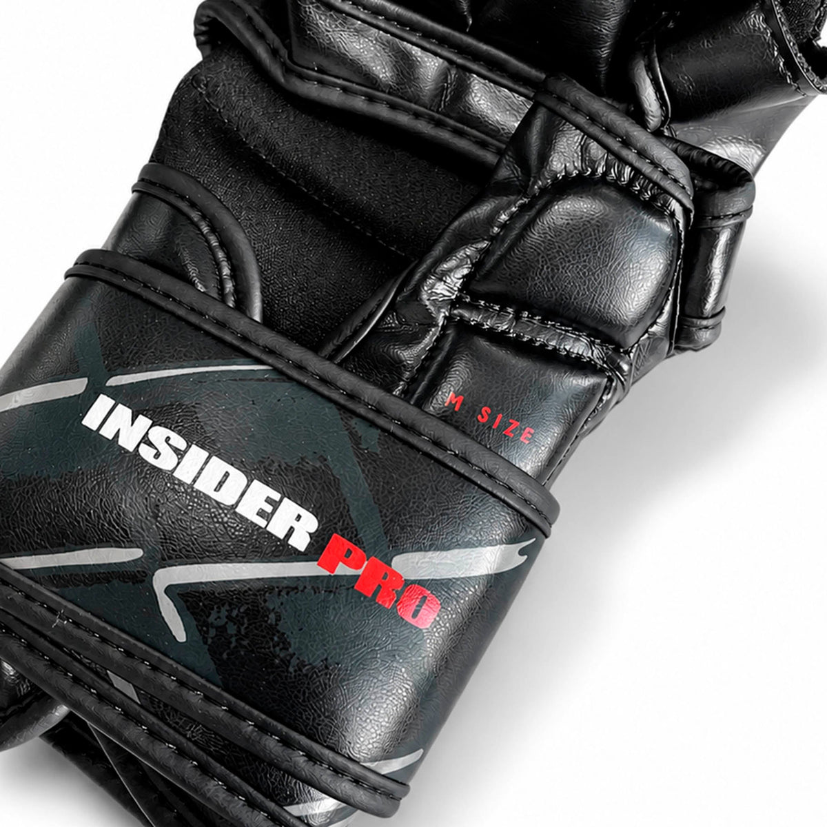 Šedé rukavice MMA Cage – detailní pohled 3