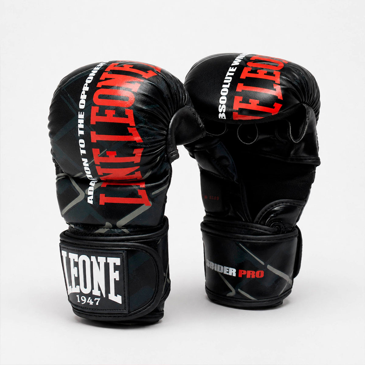 Šedé rukavice MMA Cage - pohled zepředu
