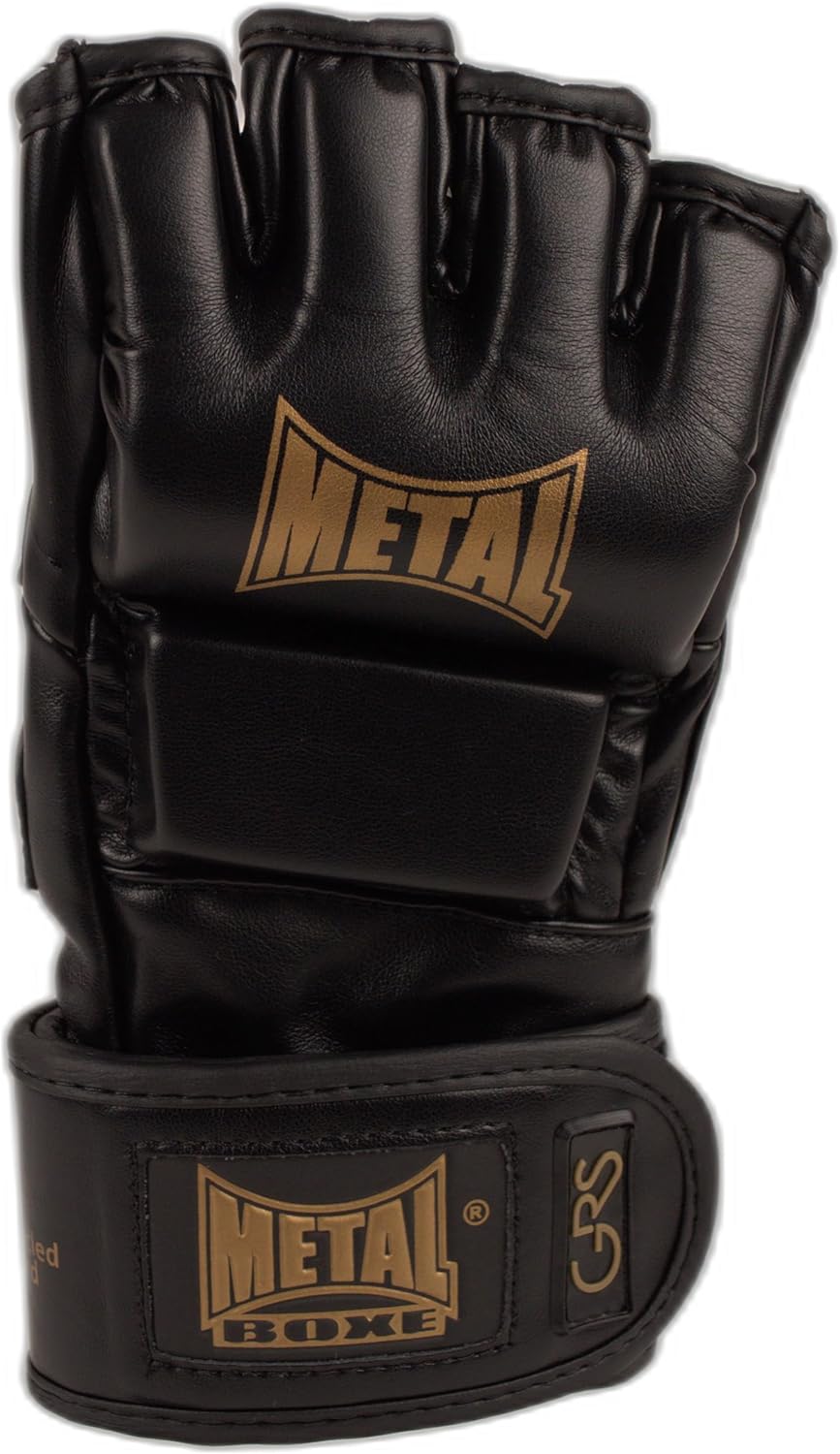 Vista frontale guanti MMA GRS Metal Boxe, materiali riciclati e protezione kento