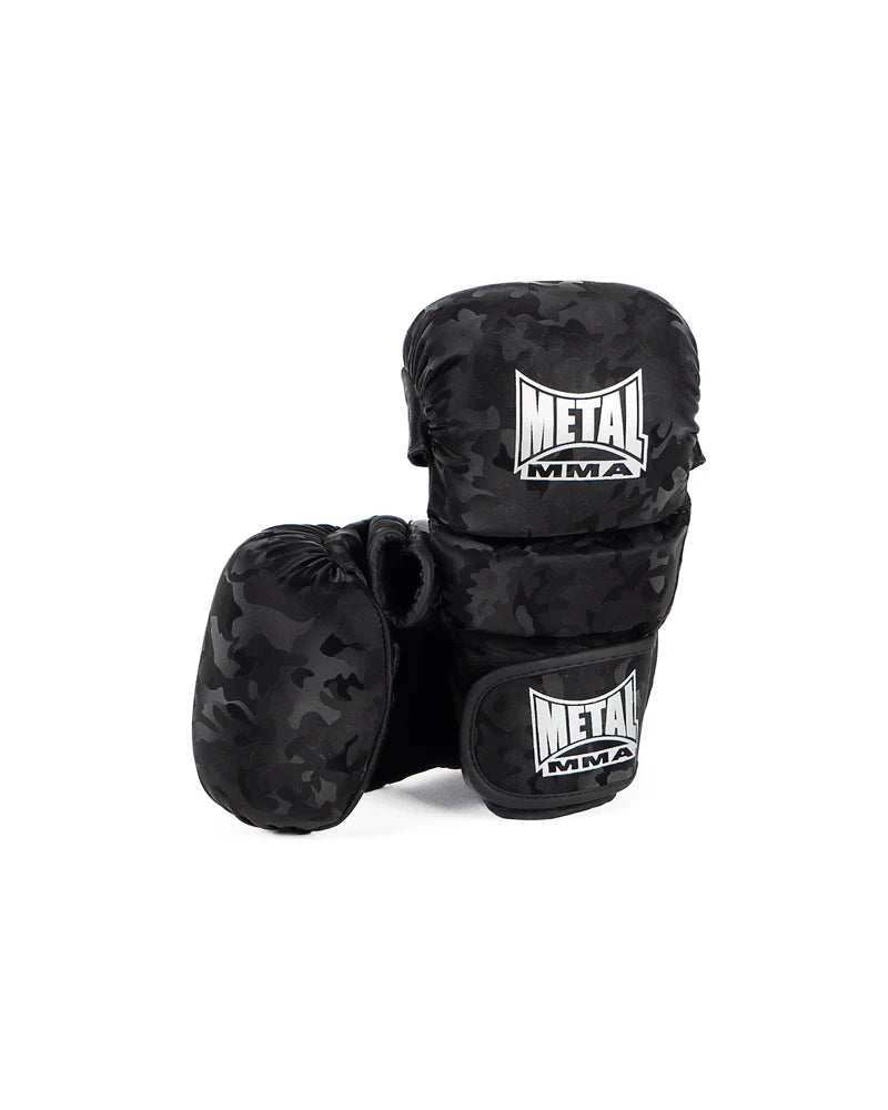 Vista frontale guanti MMA Sparring Metal Boxe The Shell finitura mirror design lucido e protettivo