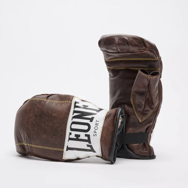 Guanti da sacco Leone Il Messicano marroni in pelle bovina per allenamento boxe