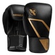 Paio di guantoni da boxe Hayabusa E1 neri con dettagli oro premium