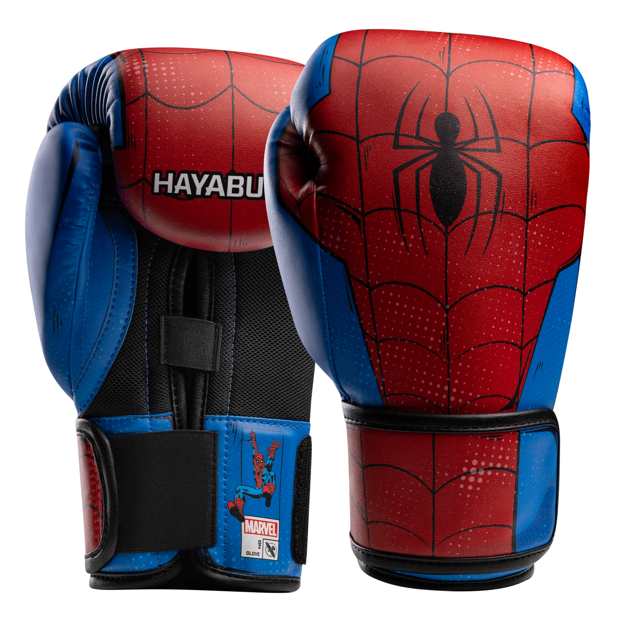 Coppia di guantoni da boxe Hayabusa Marvel Classic Spider-Man rossi e blu