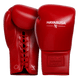Coppia di guantoni da boxe con lacci Hayabusa Pro Lace rossi, vista d'insieme
