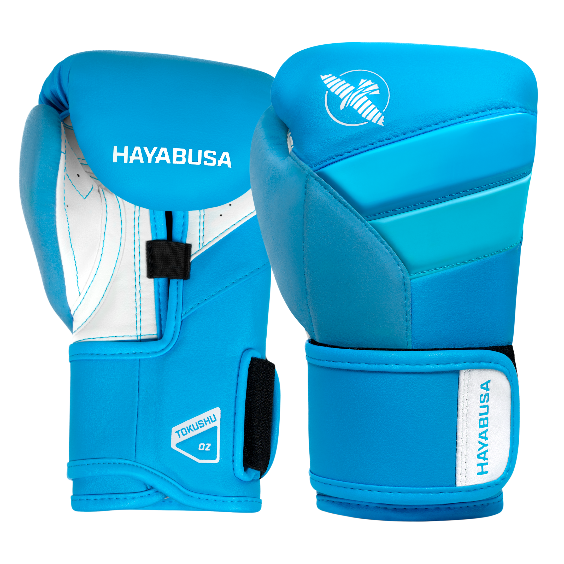 Paio di guantoni azzurro neon Hayabusa T3 per allenamento boxe bambini