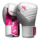 Coppia di guantoni bianchi con finiture rosa Hayabusa T3