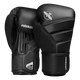 Coppia di guantoni da boxe Hayabusa T3 completamente neri.