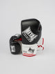 Vista frontale guantoni professionali Metal Boxe Pro Sirius neri in pelle