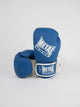 Vista frontale guantoni Metal Boxe MB200 blu, icona per allenamento
