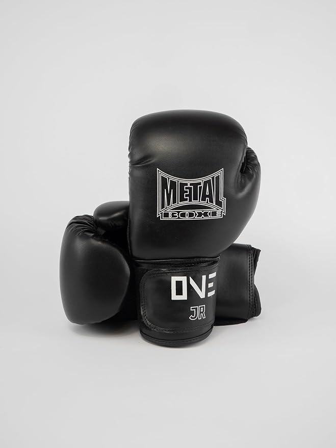 Coppia di guantoni Metal Boxe Training One neri, modello ideale per principianti