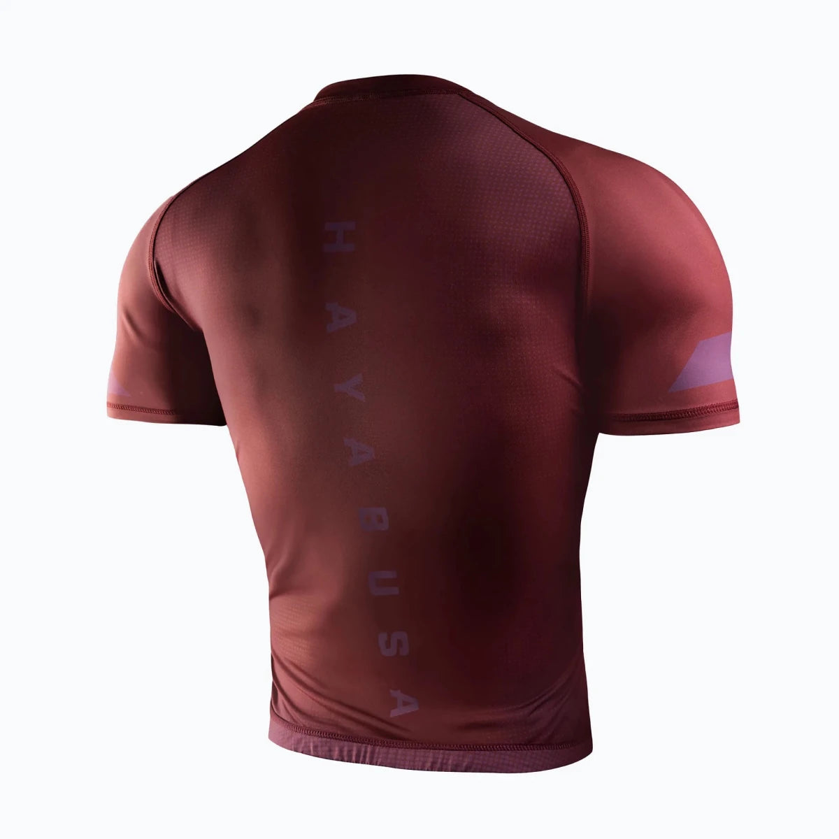 Rückansicht: Burgunderfarbener Hayabusa Core technischer Rashguard.