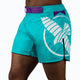Pantaloncini turchese Hayabusa Icon Mid-Thigh vista frontale stile moderno.