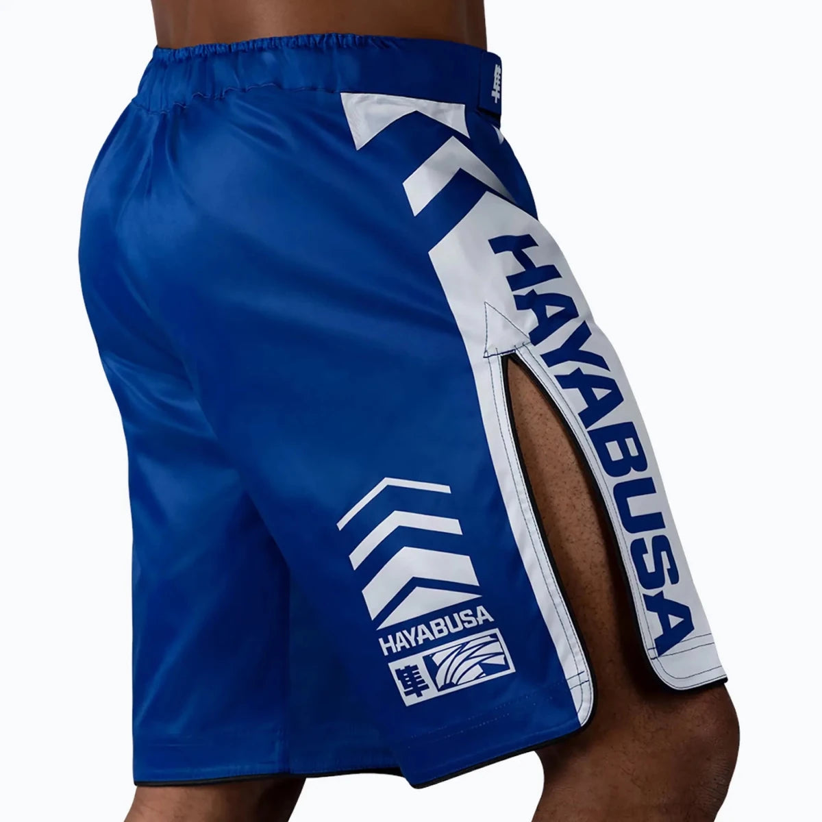 Hög motståndskraft blå Hayabusa Icon shorts bakdesign.