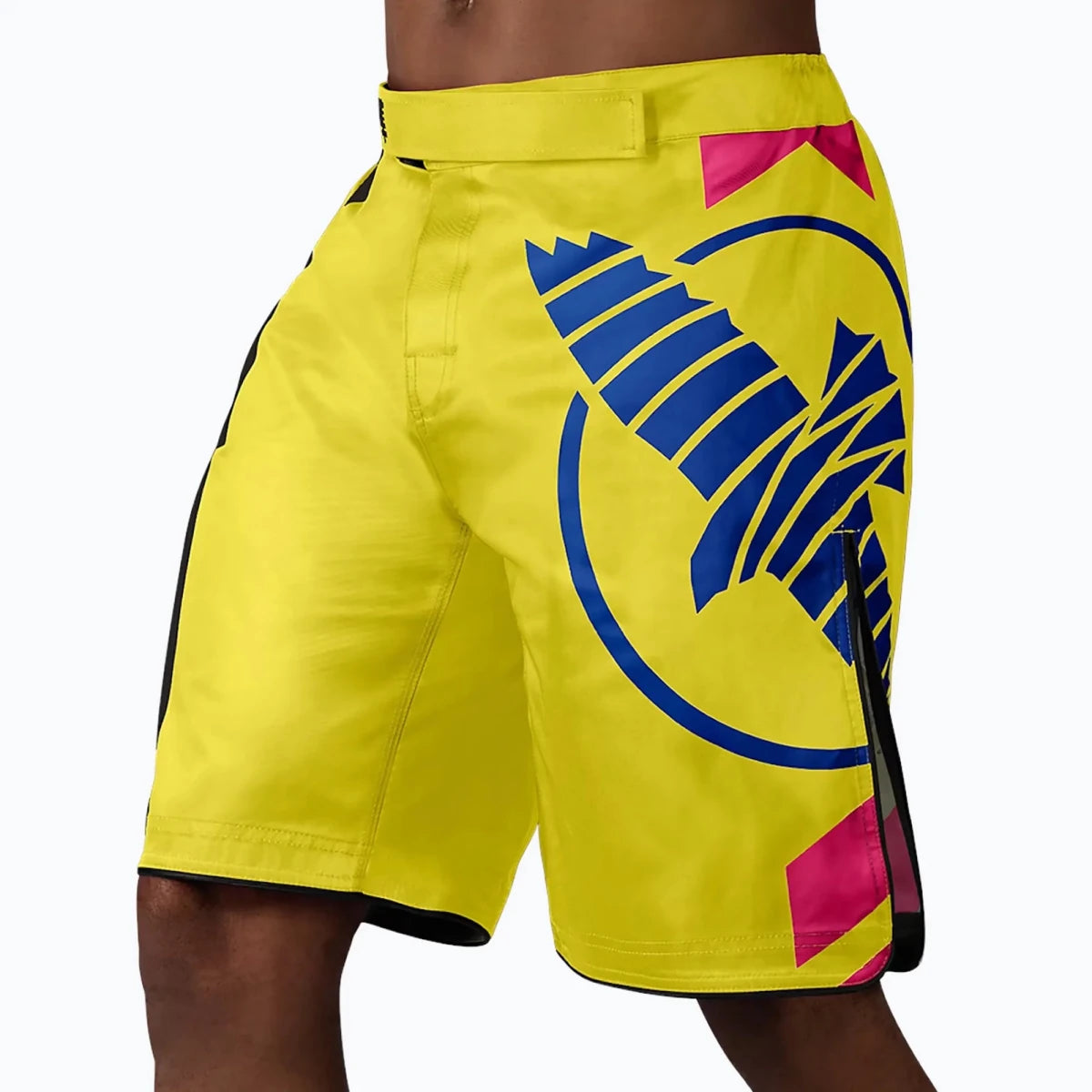 Hög synlighet gula Hayabusa Icon fight shorts för MMA.