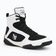 Scarpe da boxe bianche Hayabusa Pro vista frontale per match e allenamento.
