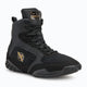 Scarpe da boxe nere Hayabusa Pro vista frontale professionale ring.