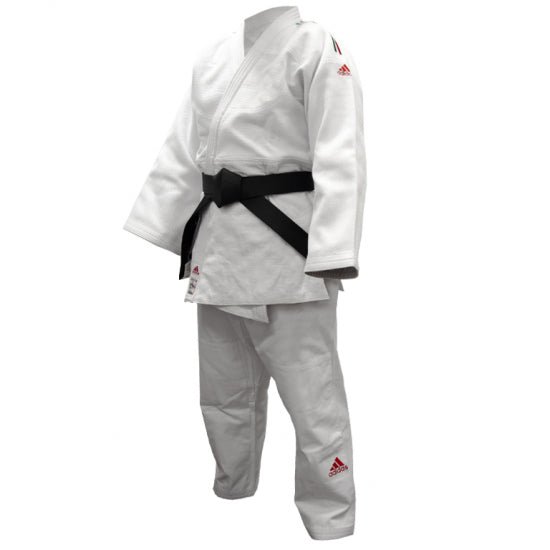 Judogi Adidas J730 IJF Champion III con strisce tricolore Fight Club Store