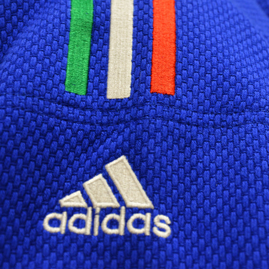 Judogi Adidas J730 IJF Champion III con strisce tricolore BLU Fight Club Store