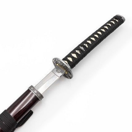 Bordeaux and Silver Decorative Stainless Steel Katana