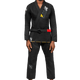 Vista frontale del kimono da competizione nero Hayabusa Ascend Lightweight