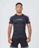 Kingz Flow technische rashguard in zwart en lichtblauw voor Jiu Jitsu en Grappling
