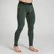 Vista frontale dei leggings compressivi Leone Primal Instinct verde militare